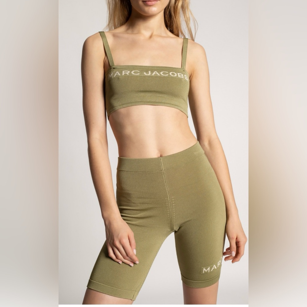 Marc Jacobs The Sport Logo Shorts (Size S) and Crop Top (Size M) Set